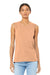 Bella + Canvas BC6003/6003 Womens Jersey Muscle Tank Top Heather Peach Model Front