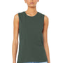 Bella + Canvas Womens Jersey Muscle Tank Top - Military Green - Closeout