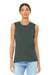 Bella + Canvas BC6003/B6003/6003 Womens Jersey Muscle Tank Top Military Green Model Front