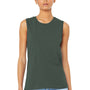 Bella + Canvas Womens Jersey Muscle Tank Top - Military Green