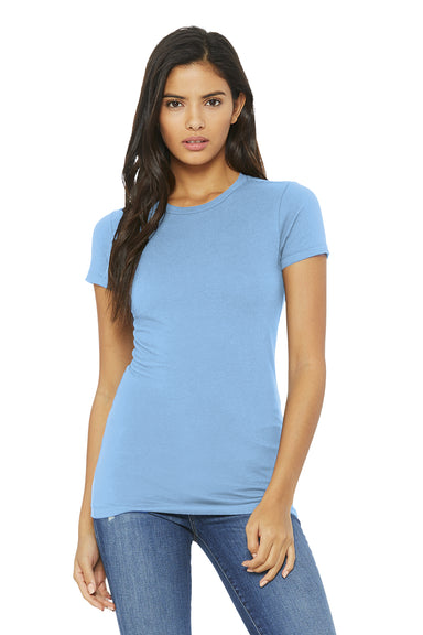 Bella + Canvas BC6004/6004 Womens The Favorite Short Sleeve Crewneck T-Shirt Baby Blue Model Front