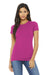 Bella + Canvas BC6004/6004 Womens The Favorite Short Sleeve Crewneck T-Shirt Berry Pink Model Front