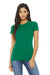 Bella + Canvas BC6004/6004 Womens The Favorite Short Sleeve Crewneck T-Shirt Kelly Green Model Front