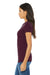 Bella + Canvas BC6004/6004 Womens The Favorite Short Sleeve Crewneck T-Shirt Maroon Model Side