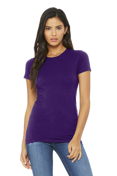 Bella + Canvas BC6004/6004 Womens The Favorite Short Sleeve Crewneck T-Shirt Team Purple Model Front