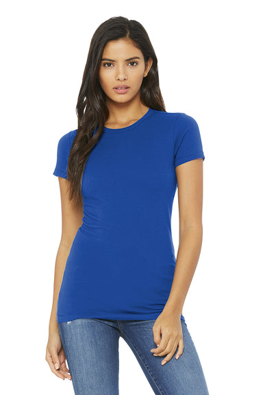 Bella + Canvas BC6004/6004 Womens The Favorite Short Sleeve Crewneck T-Shirt True Royal Blue Model Front