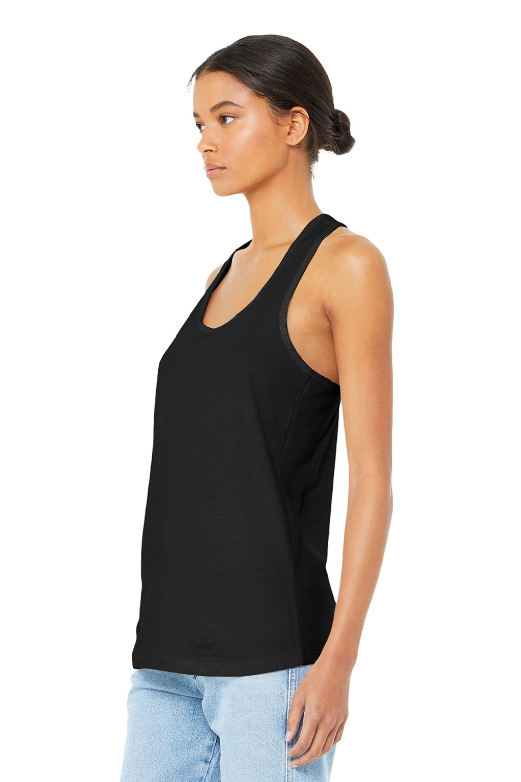 Bella + Canvas BC6008/6008 Womens Jersey Tank Top Black Model 3Q