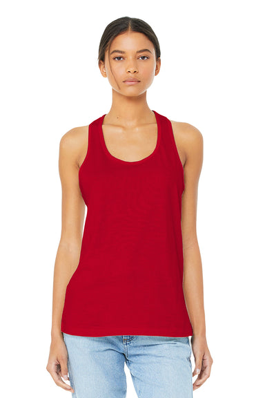 Bella + Canvas BC6008/B6008/6008 Womens Jersey Tank Top Red Model Front