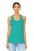Bella + Canvas BC6008/B6008/6008 Womens Jersey Tank Top Teal Green Model Front