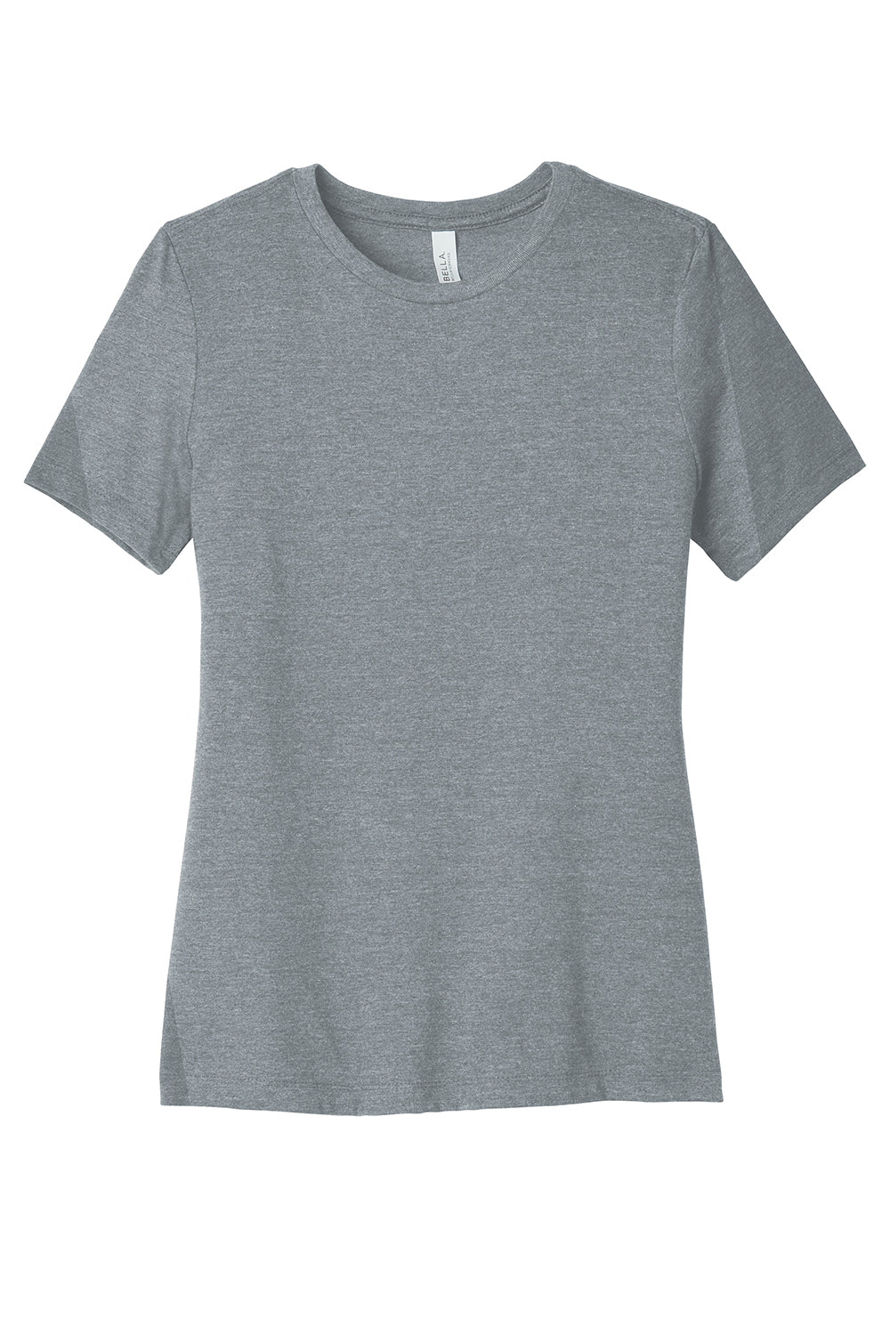 Bella + Canvas BC6400/B6400/6400 Womens Relaxed Jersey Short Sleeve Crewneck T-Shirt Athletic Grey Flat Front