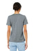 Bella + Canvas BC6400/B6400/6400 Womens Relaxed Jersey Short Sleeve Crewneck T-Shirt Athletic Grey Model Back