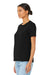 Bella + Canvas BC6400CVC/6400CVC Womens CVC Short Sleeve Crewneck T-Shirt Solid Black Model 3Q