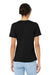 Bella + Canvas BC6400/6400 Womens Relaxed Jersey Short Sleeve Crewneck T-Shirt Black Model Back