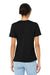 Bella + Canvas BC6400/B6400/6400 Womens Relaxed Jersey Short Sleeve Crewneck T-Shirt Black Model Back