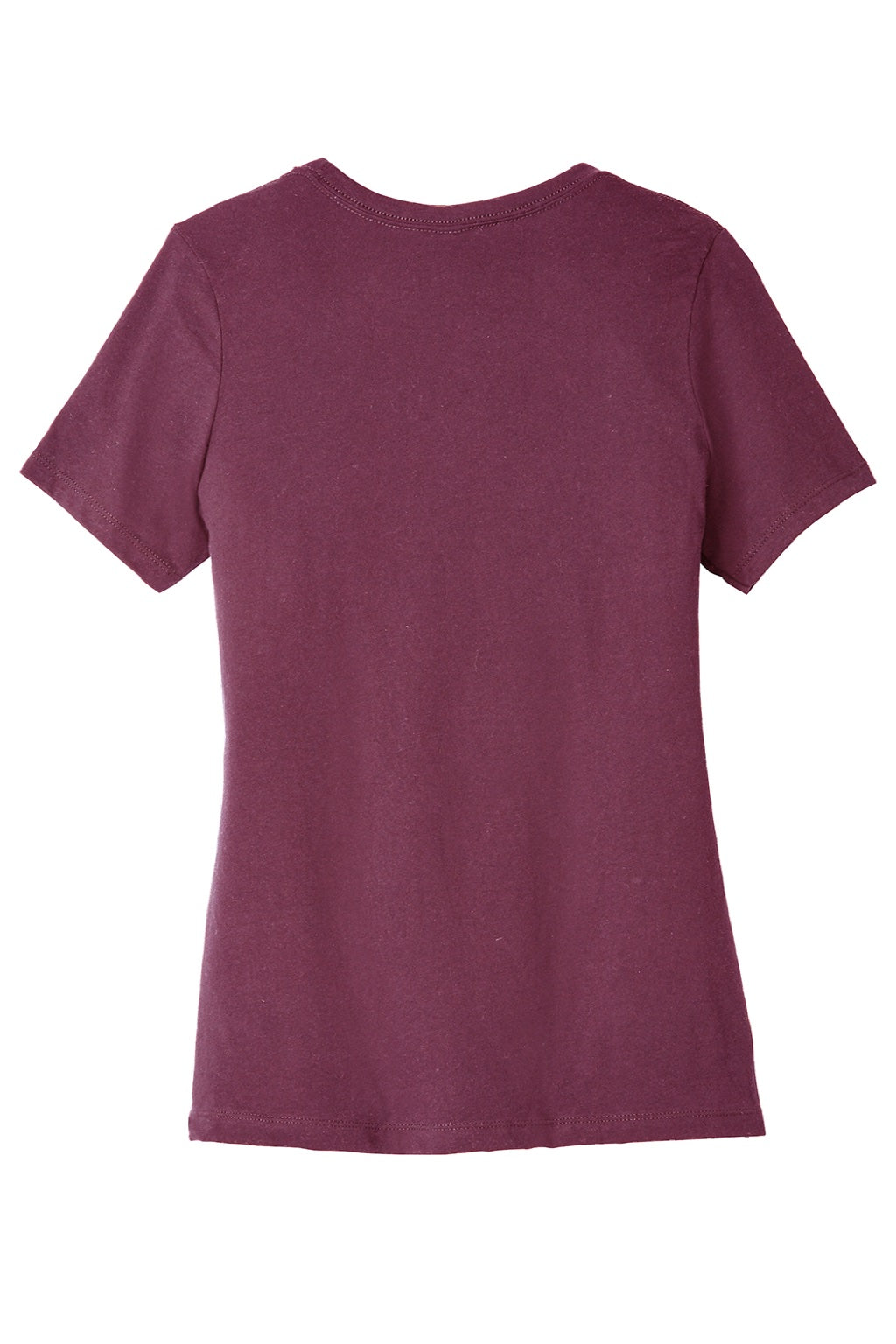 Bella + Canvas BC6400/6400 Womens Relaxed Jersey Short Sleeve Crewneck T-Shirt Maroon Flat Back