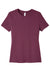 Bella + Canvas BC6400/6400 Womens Relaxed Jersey Short Sleeve Crewneck T-Shirt Maroon Flat Front