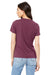 Bella + Canvas BC6400/6400 Womens Relaxed Jersey Short Sleeve Crewneck T-Shirt Maroon Model Back