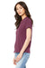 Bella + Canvas BC6400/6400 Womens Relaxed Jersey Short Sleeve Crewneck T-Shirt Maroon Model Side