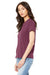 Bella + Canvas BC6400/B6400/6400 Womens Relaxed Jersey Short Sleeve Crewneck T-Shirt Maroon Model Side