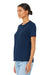 Bella + Canvas BC6400/6400 Womens Relaxed Jersey Short Sleeve Crewneck T-Shirt Navy Blue Model 3Q