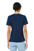 Bella + Canvas BC6400/B6400/6400 Womens Relaxed Jersey Short Sleeve Crewneck T-Shirt Navy Blue Model Back