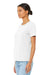 Bella + Canvas BC6400CVC/6400CVC Womens CVC Short Sleeve Crewneck T-Shirt Solid White Model 3Q