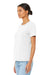 Bella + Canvas BC6400/6400 Womens Relaxed Jersey Short Sleeve Crewneck T-Shirt White Model 3Q