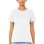 Bella + Canvas Womens CVC Short Sleeve Crewneck T-Shirt - Solid White