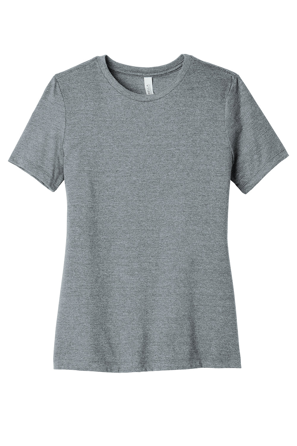 Bella + Canvas BC6400CVC/6400CVC Womens CVC Short Sleeve Crewneck T-Shirt Heather Grey Flat Front