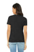 Bella + Canvas BC6400CVC/6400CVC Womens CVC Short Sleeve Crewneck T-Shirt Heather Black Model Back