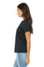 Bella + Canvas BC6400CVC/6400CVC Womens CVC Short Sleeve Crewneck T-Shirt Heather Dark Grey Model Side