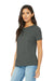 Bella + Canvas BC6400CVC/6400CVC Womens CVC Short Sleeve Crewneck T-Shirt Heather Deep Grey Model 3Q