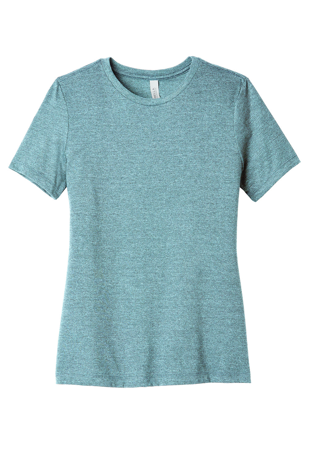 Bella + Canvas BC6400CVC/6400CVC Womens CVC Short Sleeve Crewneck T-Shirt Heather Blue Lagoon Flat Front