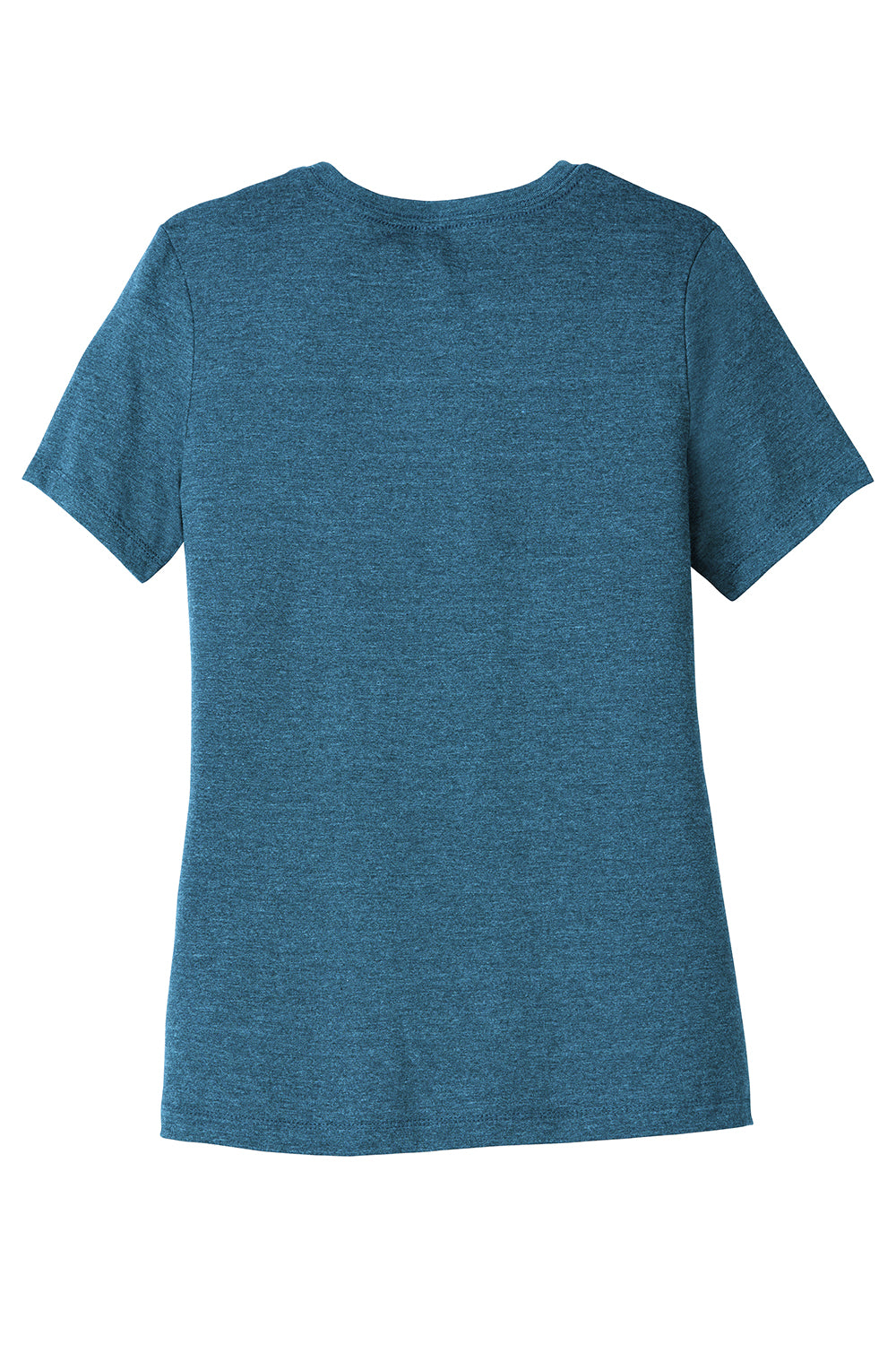 Bella + Canvas BC6400CVC/6400CVC Womens CVC Short Sleeve Crewneck T-Shirt Heather Deep Teal Blue Flat Back
