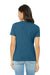 Bella + Canvas BC6400CVC/6400CVC Womens CVC Short Sleeve Crewneck T-Shirt Heather Deep Teal Blue Model Back