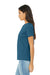 Bella + Canvas BC6400CVC/6400CVC Womens CVC Short Sleeve Crewneck T-Shirt Heather Deep Teal Blue Model Side
