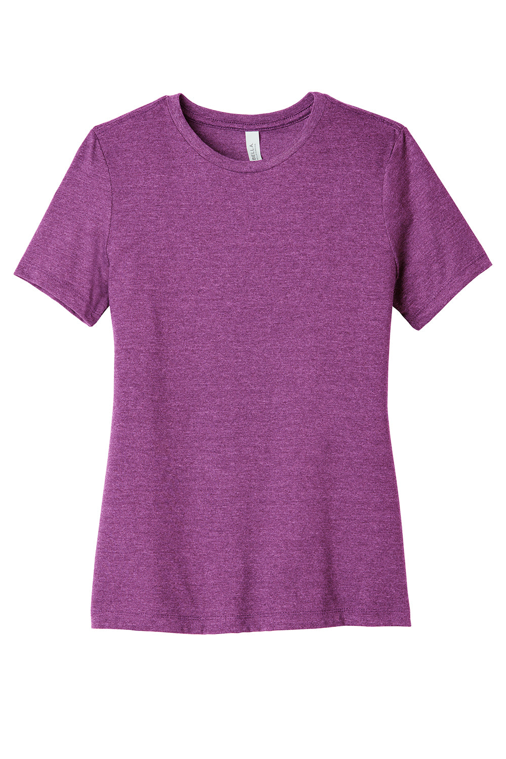 Bella + Canvas BC6400CVC/6400CVC Womens CVC Short Sleeve Crewneck T-Shirt Heather Magenta Flat Front
