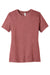 Bella + Canvas BC6400CVC/6400CVC Womens CVC Short Sleeve Crewneck T-Shirt Heather Mauve Flat Front