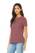 Bella + Canvas BC6400CVC/6400CVC Womens CVC Short Sleeve Crewneck T-Shirt Heather Mauve Model 3Q