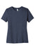 Bella + Canvas BC6400CVC/6400CVC Womens CVC Short Sleeve Crewneck T-Shirt Heather Navy Blue Flat Front