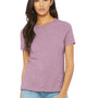 Bella + Canvas Womens CVC Short Sleeve Crewneck T-Shirt - Heather Prism Lilac Purple