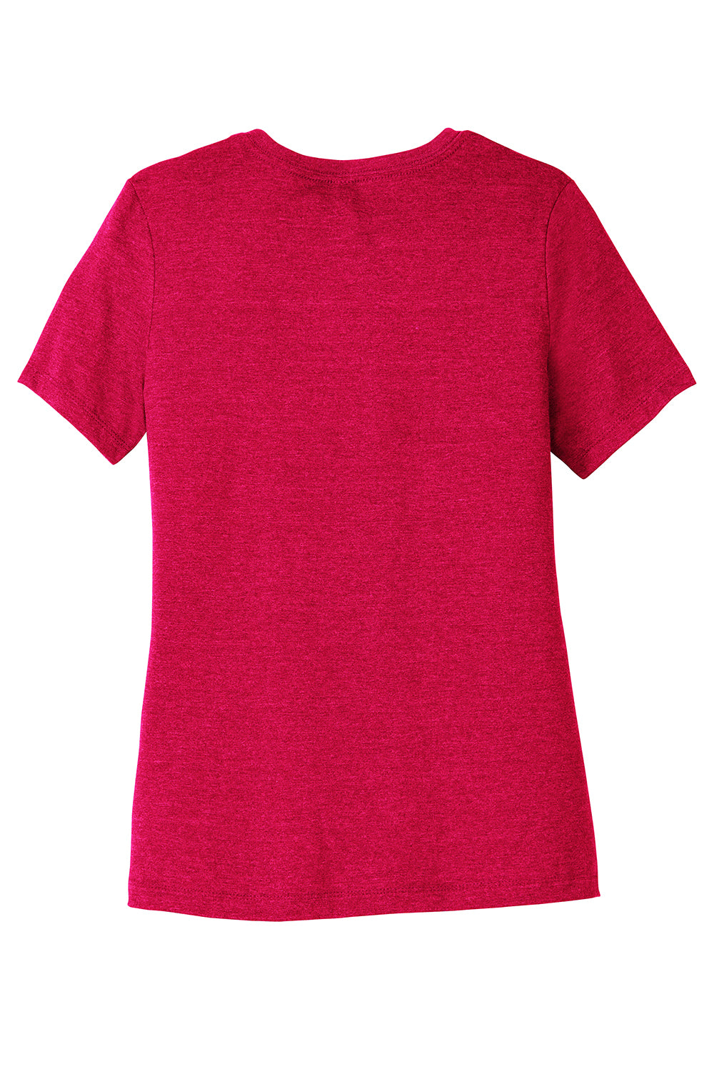 Bella + Canvas BC6400CVC/6400CVC Womens CVC Short Sleeve Crewneck T-Shirt Heather Red Flat Back