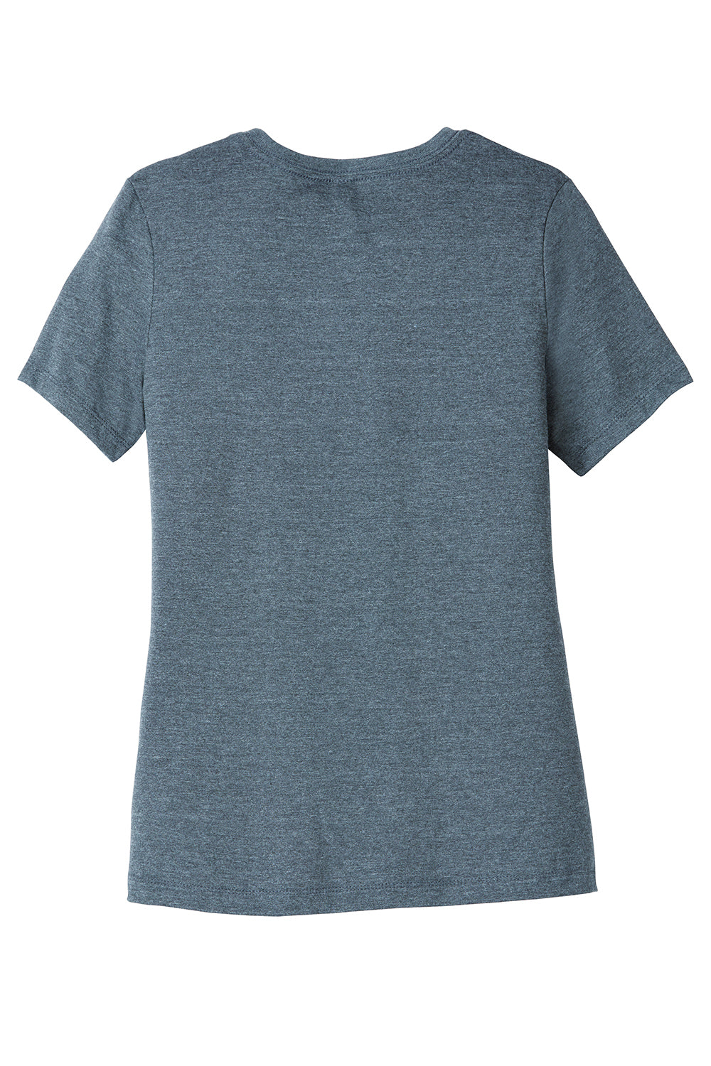 Bella + Canvas BC6400CVC/6400CVC Womens CVC Short Sleeve Crewneck T-Shirt Heather Slate Blue Flat Back