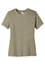 Bella + Canvas BC6400CVC/6400CVC Womens CVC Short Sleeve Crewneck T-Shirt Heather Stone Flat Front