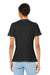 Bella + Canvas BC6405/6405 Womens Relaxed Jersey Short Sleeve V-Neck T-Shirt Black Model Back