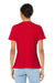Bella + Canvas BC6405/6405 Womens Relaxed Jersey Short Sleeve V-Neck T-Shirt Red Model Back