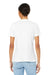 Bella + Canvas BC6405/6405 Womens Relaxed Jersey Short Sleeve V-Neck T-Shirt White Model Back
