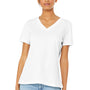 Bella + Canvas Womens Relaxed Jersey Short Sleeve V-Neck T-Shirt - White