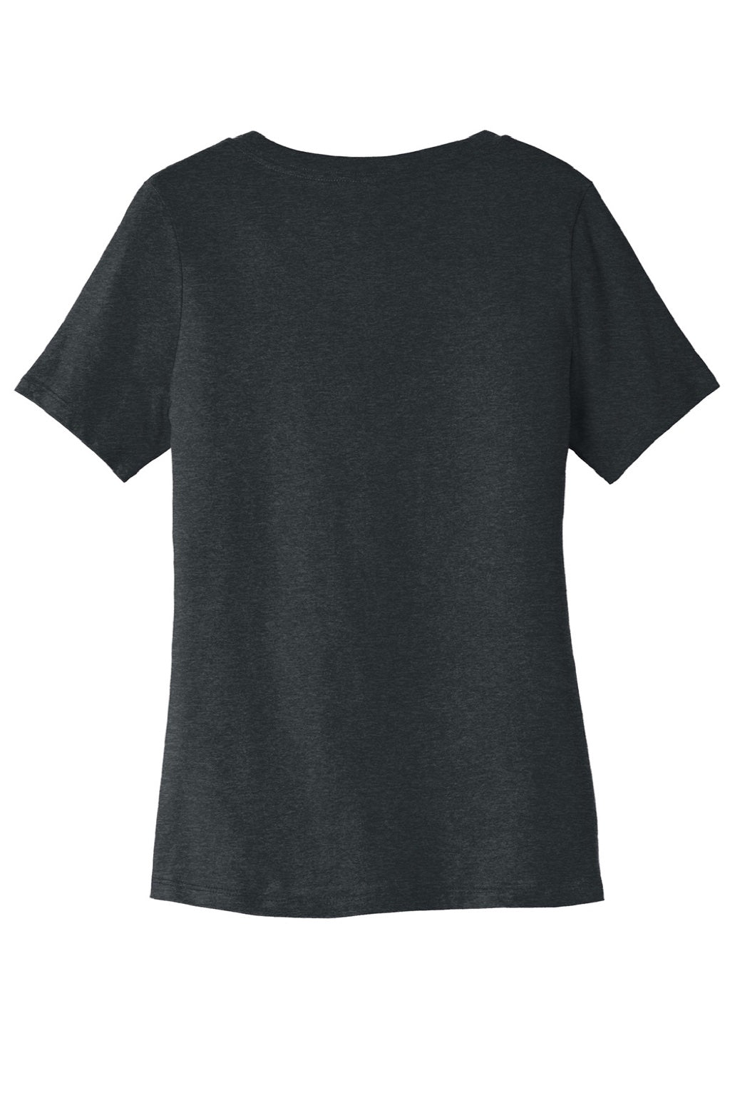 Bella + Canvas BC6405CVC/6405CVC Womens CVC Short Sleeve V-Neck T-Shirt Heather Dark Grey Flat Back