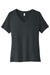 Bella + Canvas BC6405CVC/6405CVC Womens CVC Short Sleeve V-Neck T-Shirt Heather Dark Grey Flat Front